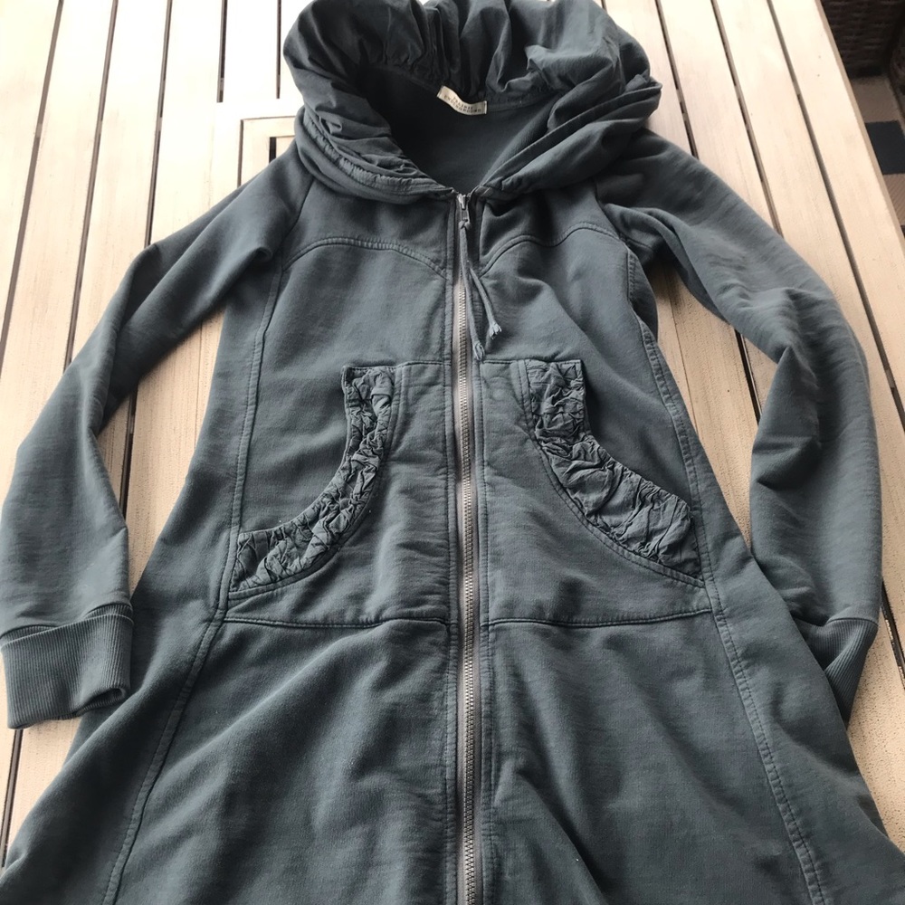 Prairie Underground long cloak hoodie green small